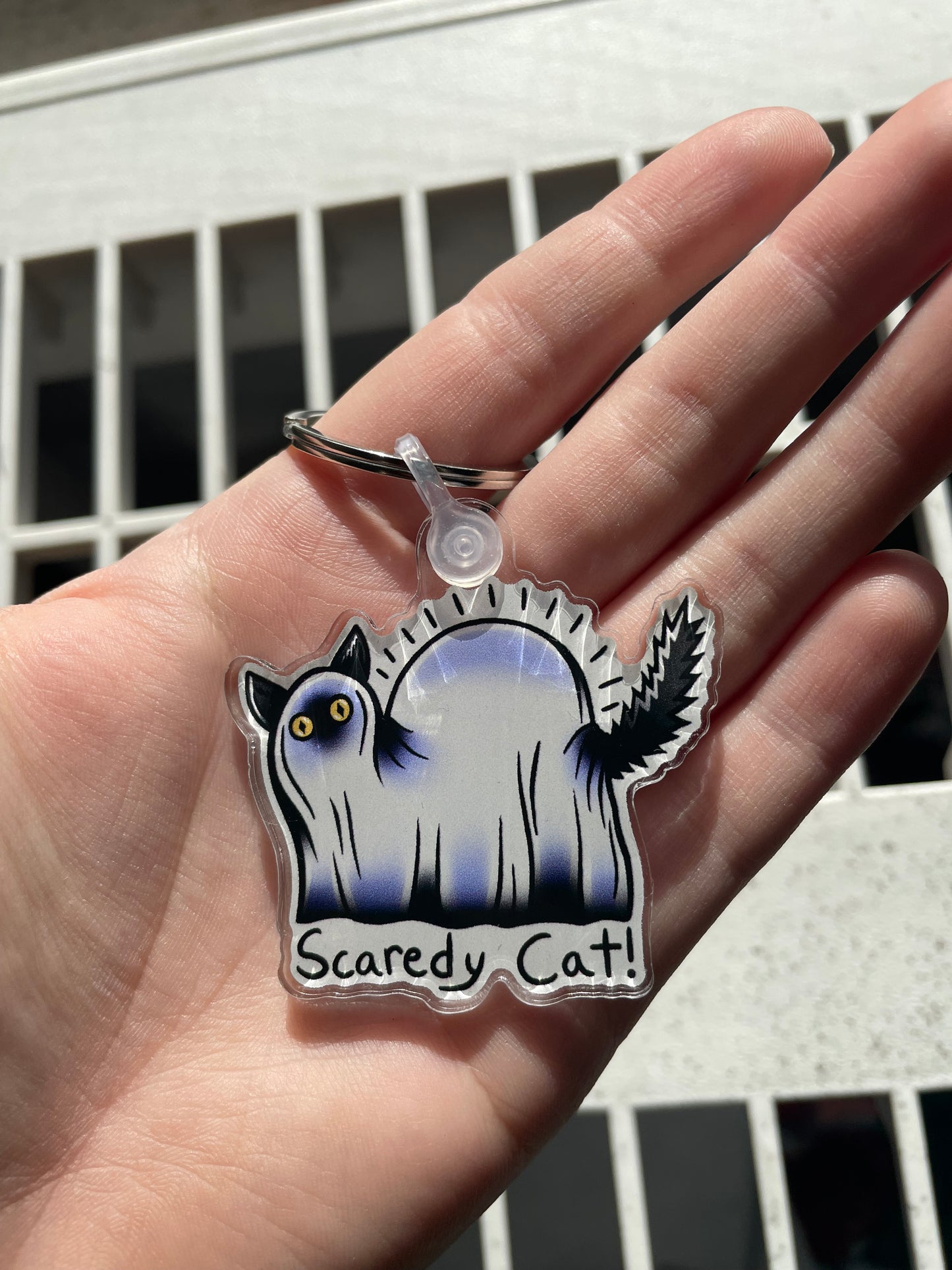 Scardy Cat Keychain