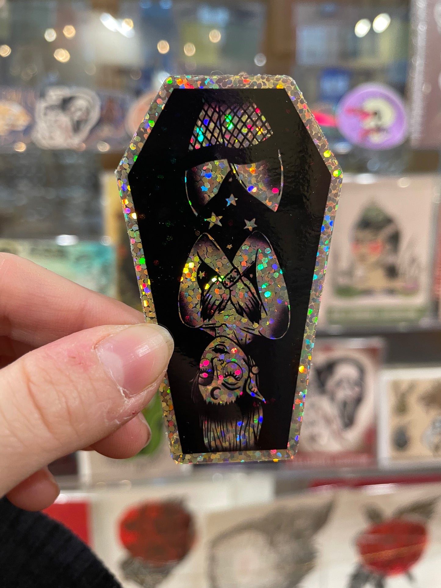 Holographic Glitter Coffin Sticker