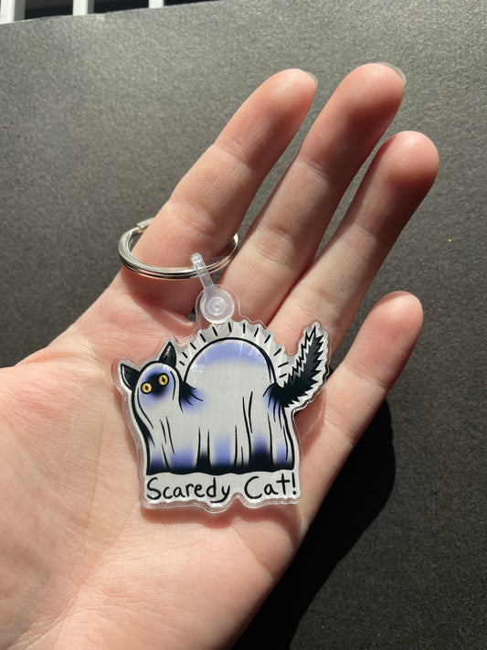 Scardy Cat Keychain