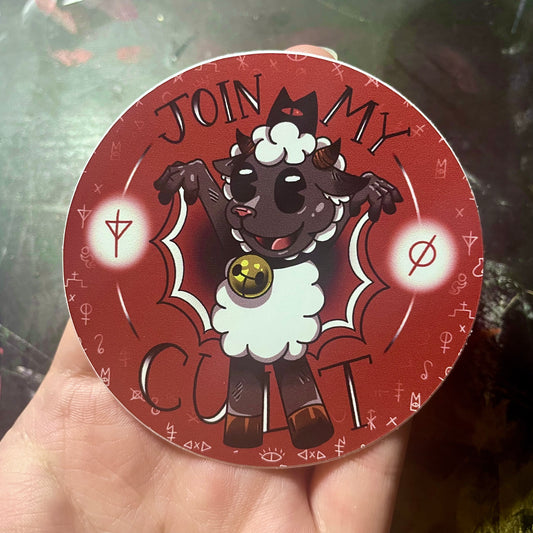 Join My Cult(Cult of the Lamb) Sticker