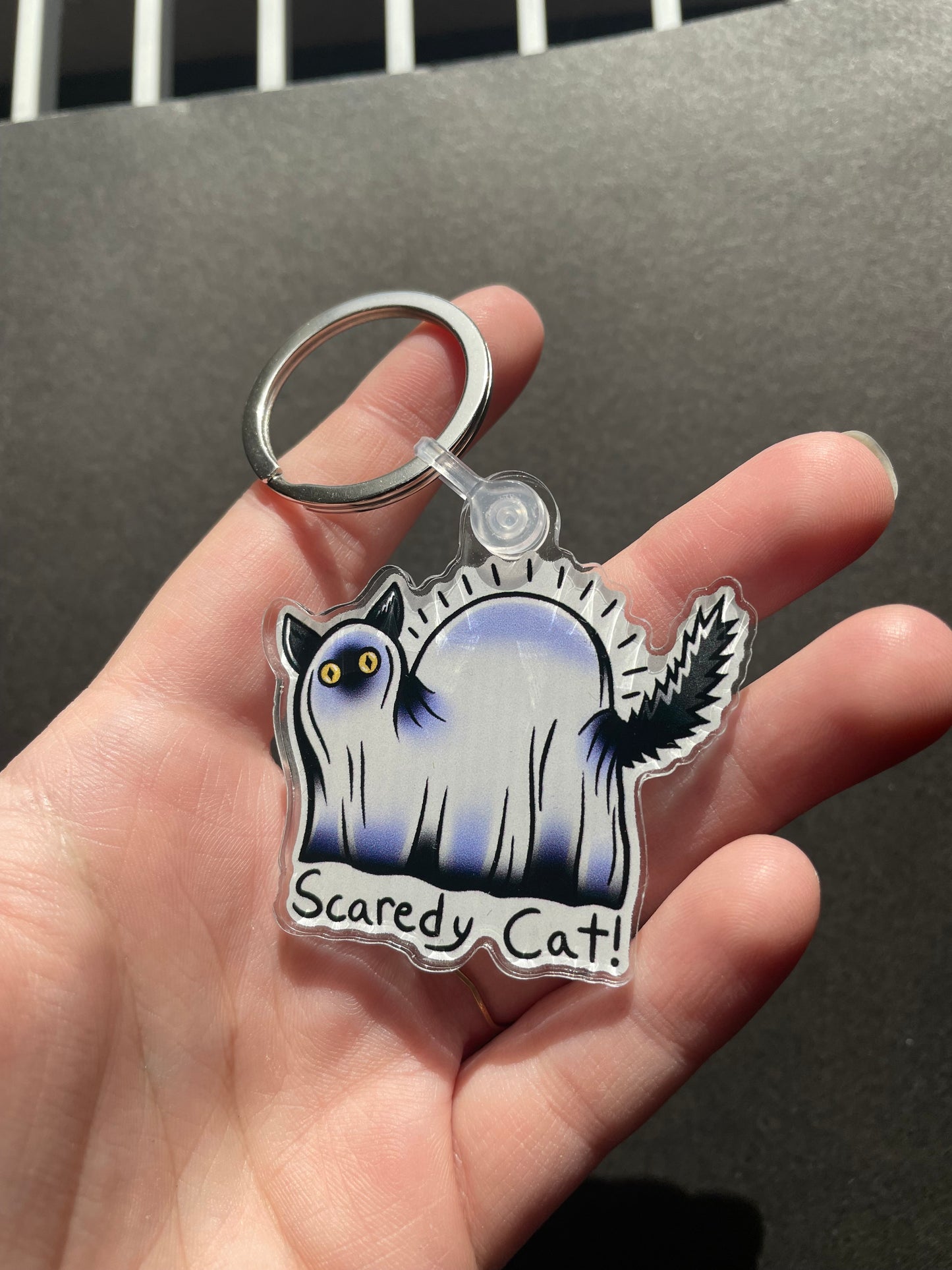Scardy Cat Keychain