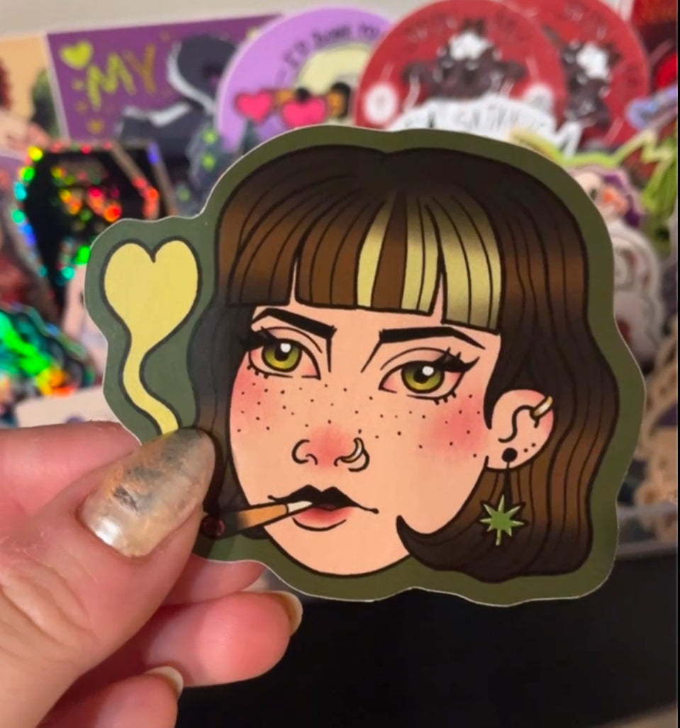 High Girl Sticker