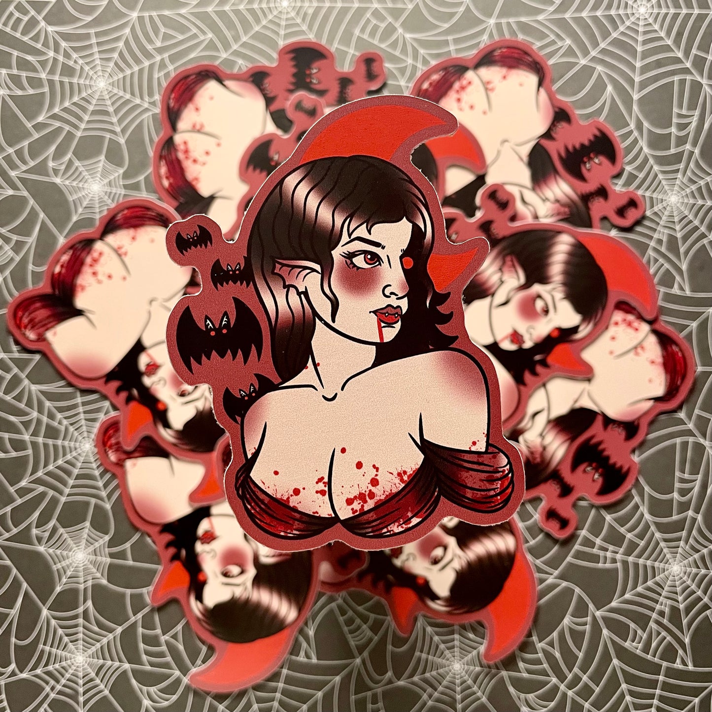 Vampire Moon Sticker