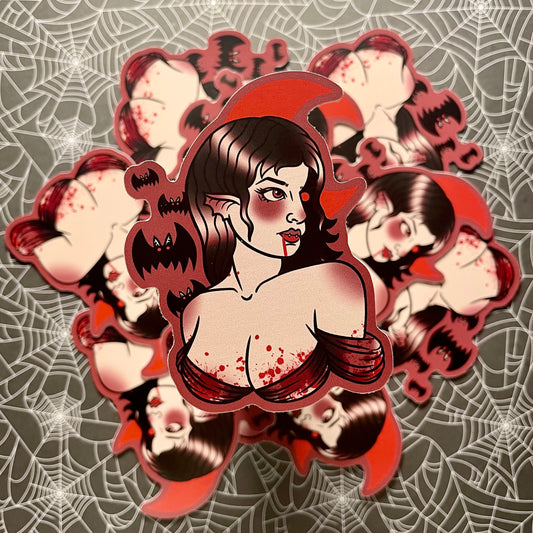 Vampire Moon Sticker