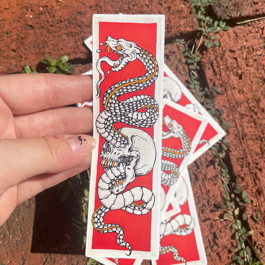 Snake Skull Vinyl Sticker