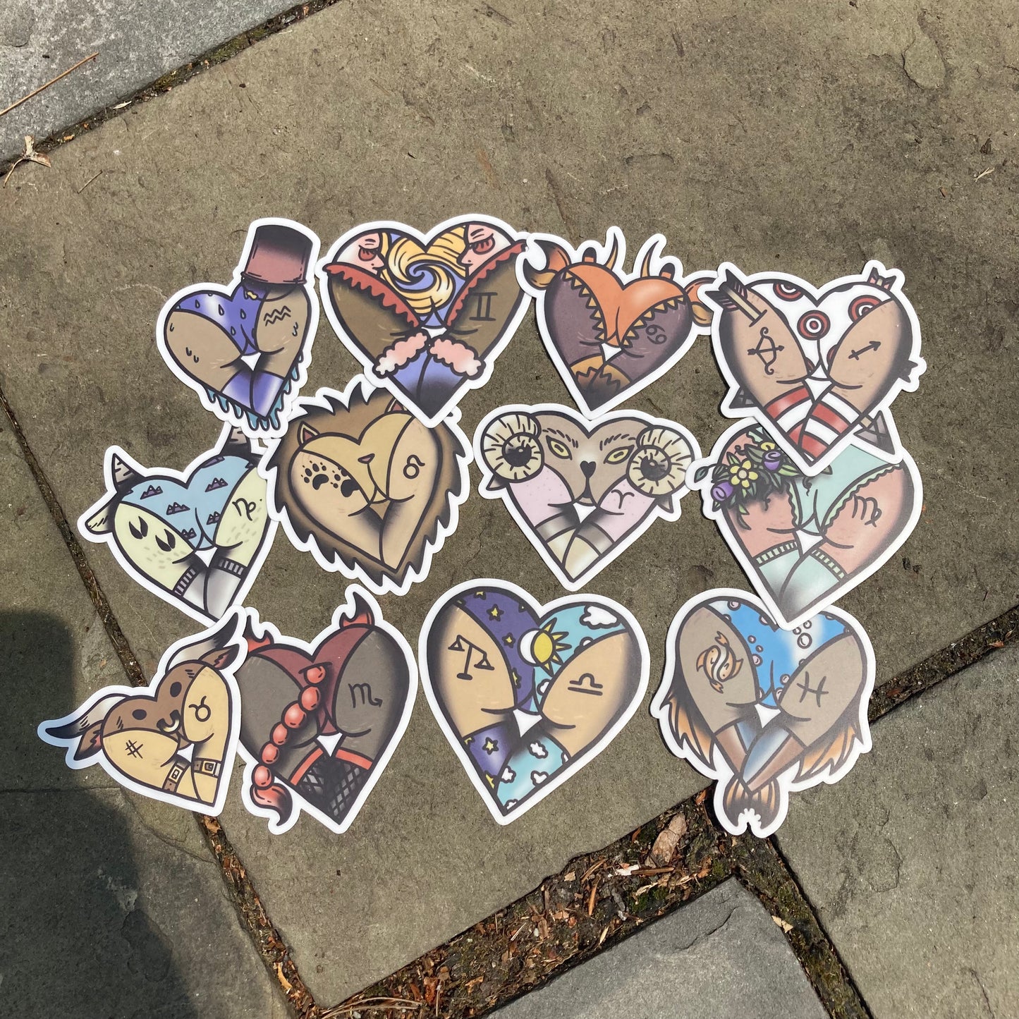 Zodiac Butt Stickers