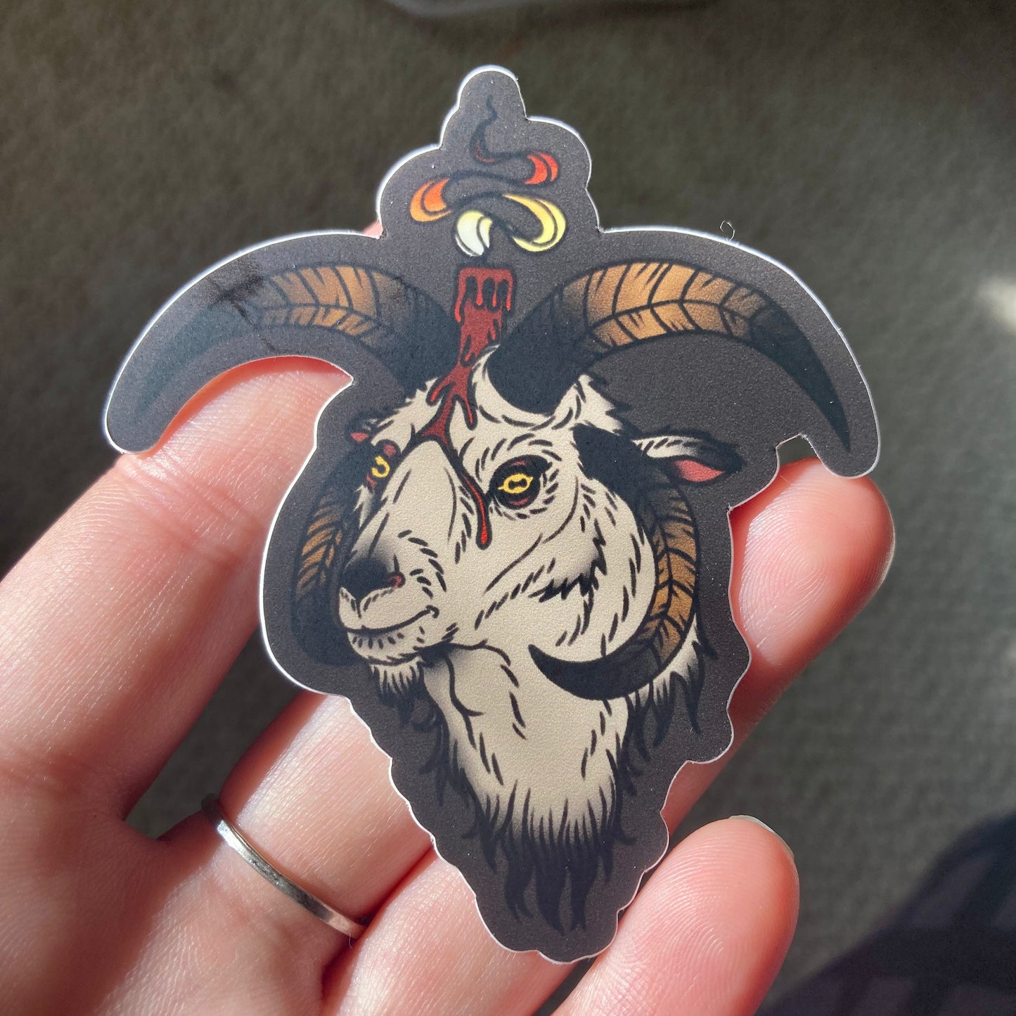 Goat Hand with Candle Sticker